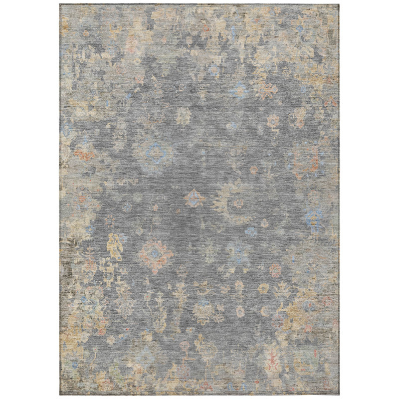 Machine Washable Indoor/Outdoor Matsumura ACN2302 Global Rug, Rectangle 2'6" x 3'10"