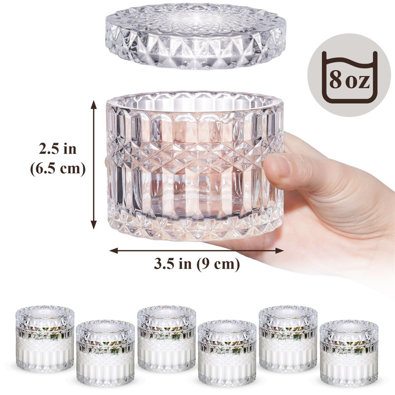 6 Piece Glass Tabletop Votive Holder Set