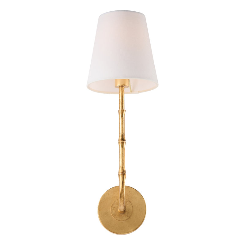 Artois 1 - Light Armed Sconce, Off White, Antique Gold