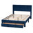 Aula Baxton Studio Elora Modern Pleated Velvet Queen Size Storage Bed-1752107095