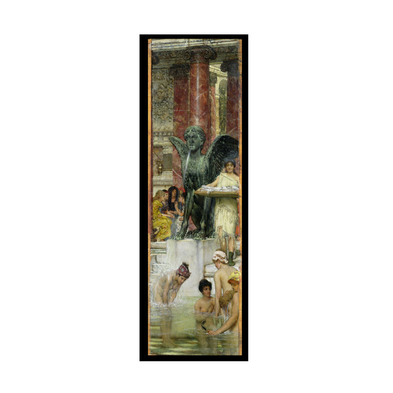 Art de toile de Lawrence Alma-Tadema dans les bains romains, ou femmes romaines dans le bain, 1876, H 24 po x l 8 po