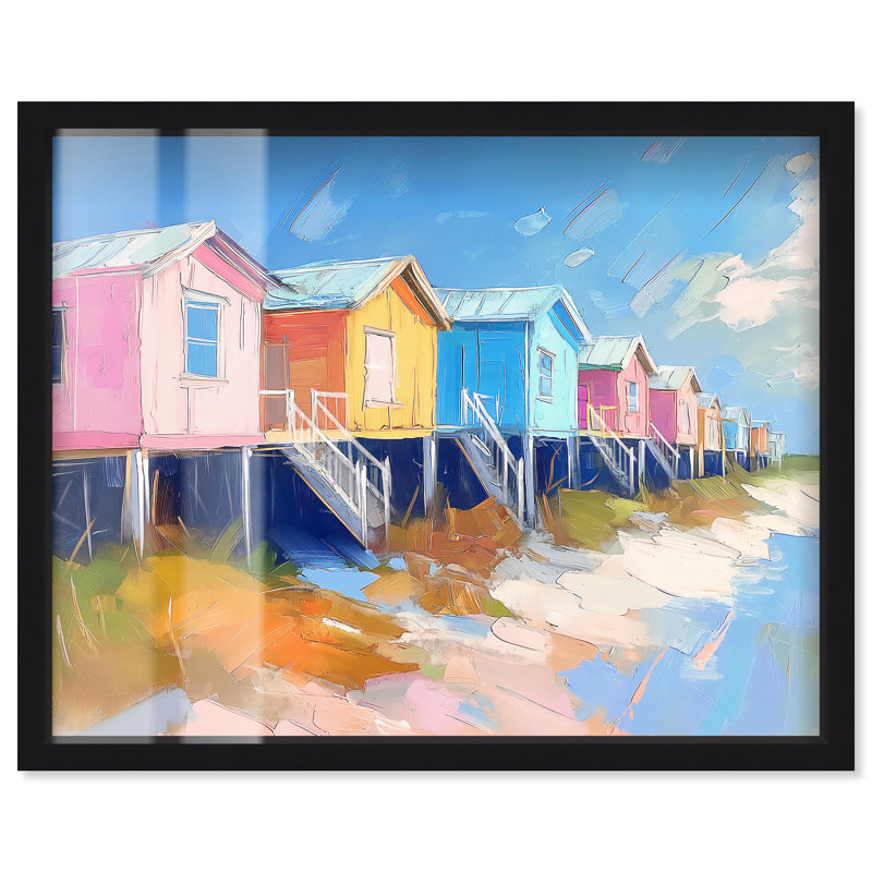 «Coastal Shadowbox», impression côtière par Art Remedy, Noir, H 17 po x l 21 po
