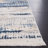 Abstract Handmade Flatweave Polyester Area Rug in Blue/Gold-994411209