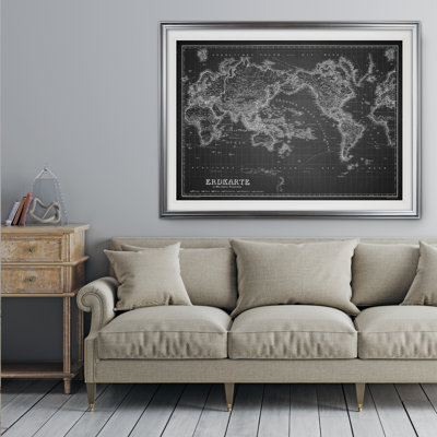 « rétro carte du monde iv », impression