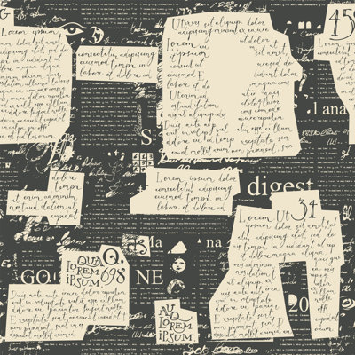 Langleyville Handwritten And Text by Paseven - Wrapped Canvas Print