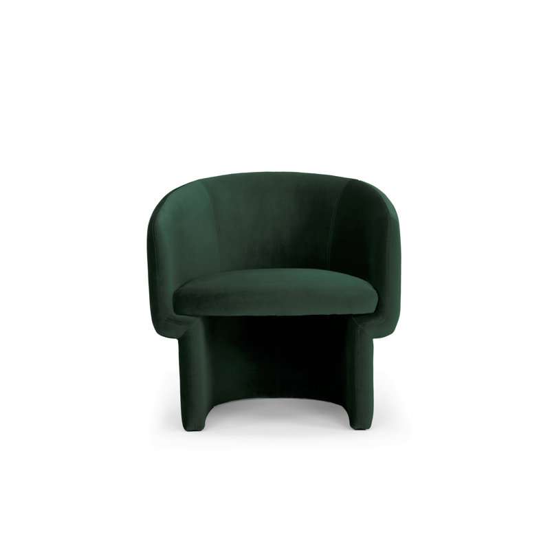Jessie Accent Chair, Dark Green  Velvet