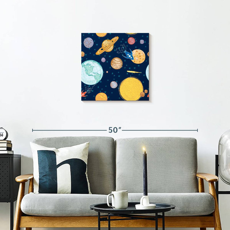 Motif de voyage dans l'espace Oberle, H 20 po x l 20 po