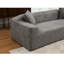 Moderne avec table de bout, siège rembourré 3 places et 2 places Boucle, siège moelleux, mobilier de salon gris foncé -, élégant-521115095