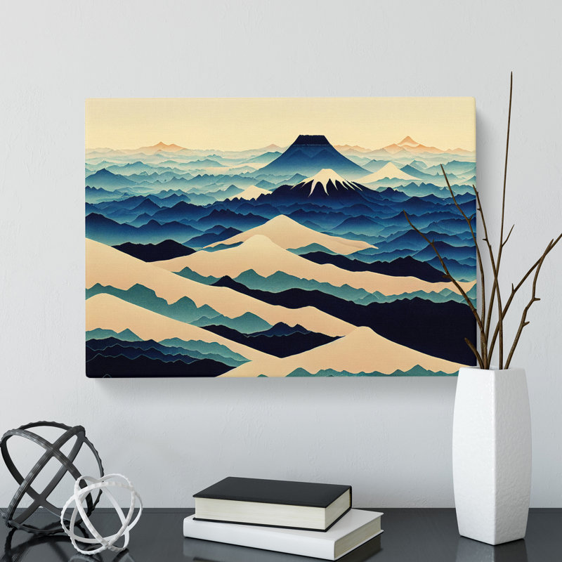 Resplendent Japanese Mountains - Wrapped Canvas, 35cm H x 50cm W x 3cm D