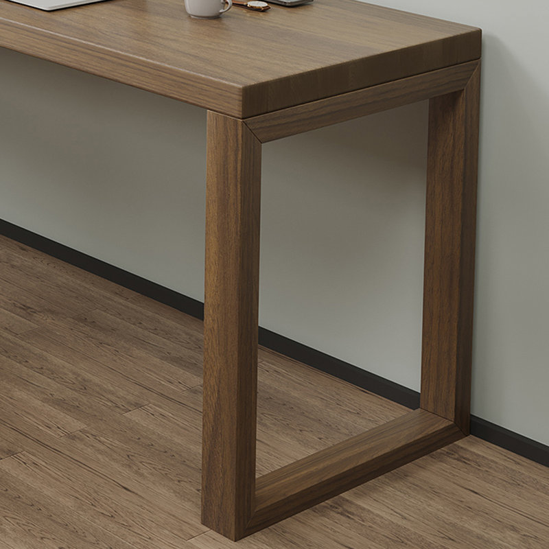 Bureau rectangulaire en bois massif noyer, H 29,53 po x l 62,99 po x P 23,62 po, Retour à gauche
