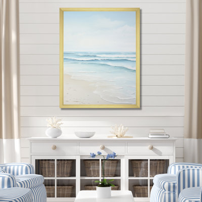 «Beach Photo Tranquil Waters I - Coastal Beach», art sur toile