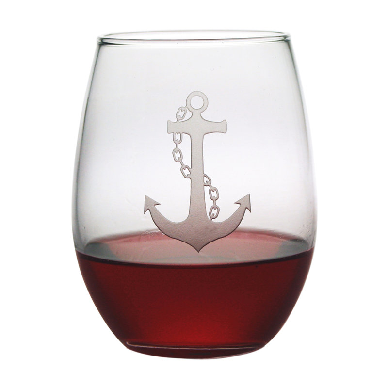 15 oz. Zimmermann Anchor Verre à vin sans pied en cristal