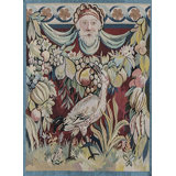 Hand-Knotted High-Quality Ivory and Red Area Rug