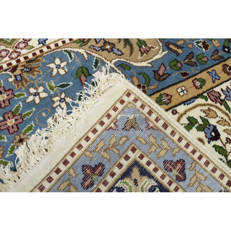 Tapis bleu / vert / jaune
