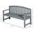 56" Outdoor Wood Bench With And Armrest, 2 For Patio, Porch, Poolside, Balcony Grey Armrest Gray