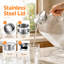 Paquet de 2 distributeurs de boissons carrés en verre de 1 gallon, grands pichets transparents de 3800 ml avec poignée pour boissons glacées à la limonade