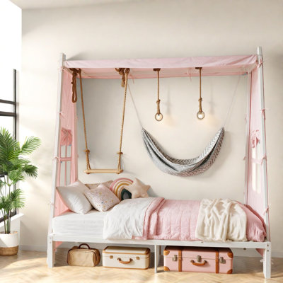 Lits jumeaux multifonctionnels, structure en acier, chambre d'enfant moderne