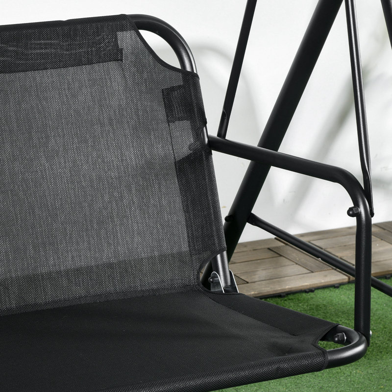 Balancelle de patio 3 places avec coussin amovible Outsunny Outsunny