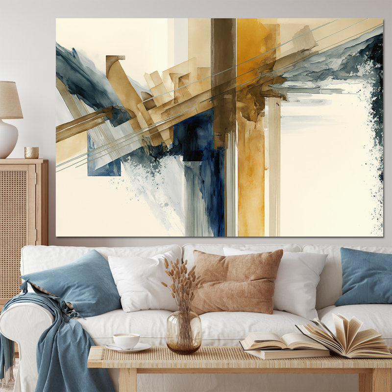 «Modern Watercolor Abstract II», art mural moderne sur toile