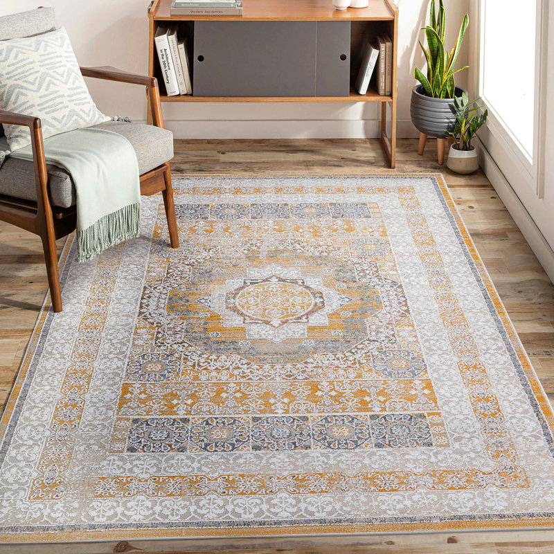 Tapis de salle à manger Medallion, Rectangle 6 pi 7 po x 7 pi 9 po