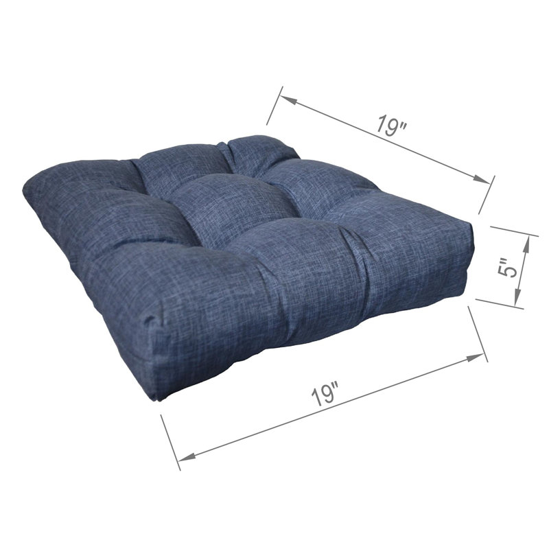 Coussins de siège intérieurs / extérieurs capitonnés, Bleu