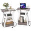 Table d'appoint avec station de recharge, ports USB et prises électriques, table de chevet pour chambre, tablette de rangement à 3 niveaux, table de nuit-134830640-134876965