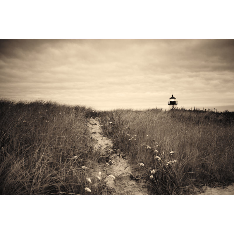 Nantucket Light Sepia by Aledanda - Wrapped Canvas Art Prints, 30cm H x 46cm W x 3.8cm D