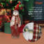 Statue de bonhomme de neige d'intérieur de 30 po avec lumières DEL et décoration de Noël