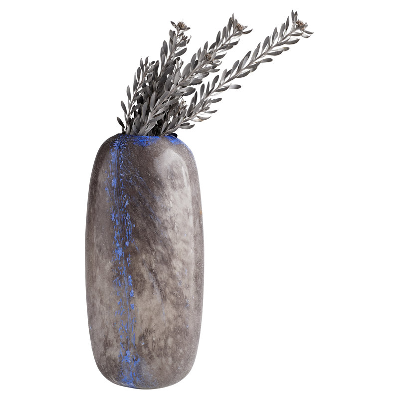 Bluesposion Glass Table Vase, 12.25" H x 5" W x 5" D
