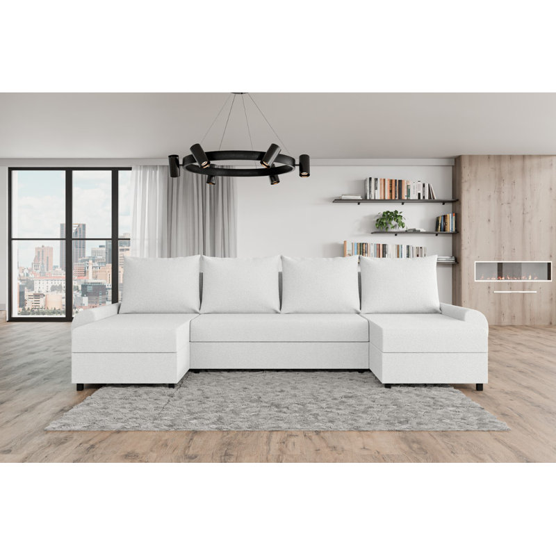 Benedicto 5 Seater Corner Sofa , White - NowOrNever01