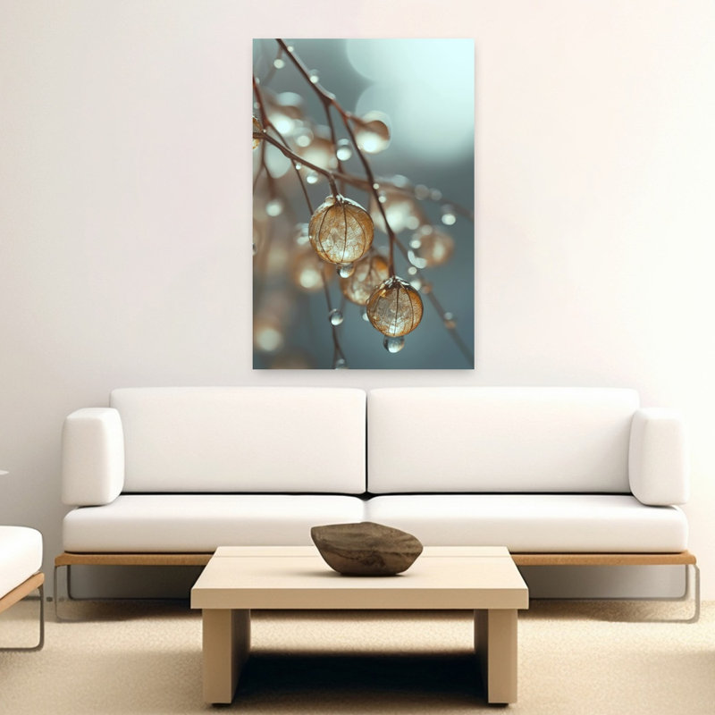 Treechild - Dewy Elegance, art mural contemporain abstrait, H 60 po x l 40 po