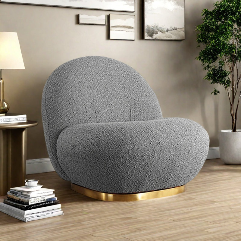 Chaise rotative Teddy, Gris