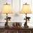 Lorain 26" Dimmable Farmhouse Rustic Resin USB-A/C Table Lamp with Night Light