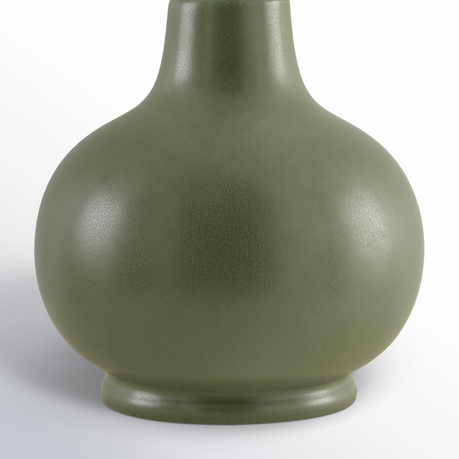 Momsen Ceramic Bedside Lamp, Khaki, 13" H x 8" W x 8" D, White Twill
