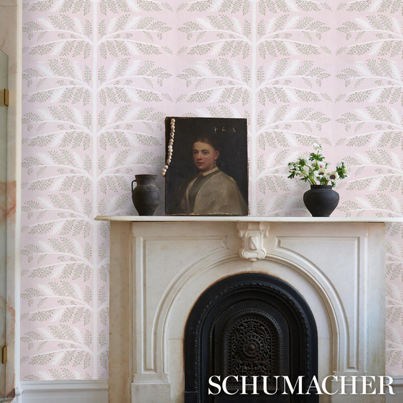 Schumacher x Neisha Crosland Thistle Wallpaper, Mineral