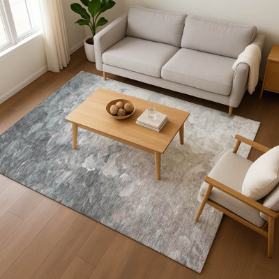 Tapis abstrait lavable à la machine Premium Slesnick AMF1674