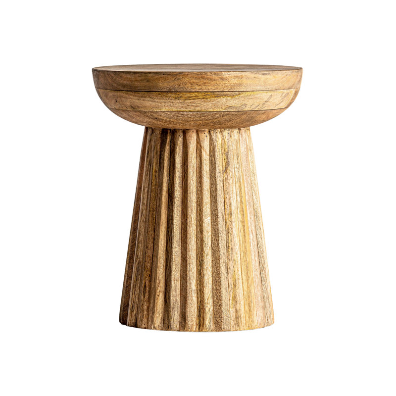 Table d'appoint Plisse, Brun