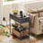 Narrow Side Table With Charging Station, End Table, Couch Table With Fabric Drawer For  For Living Room, Bedroon-1487747539