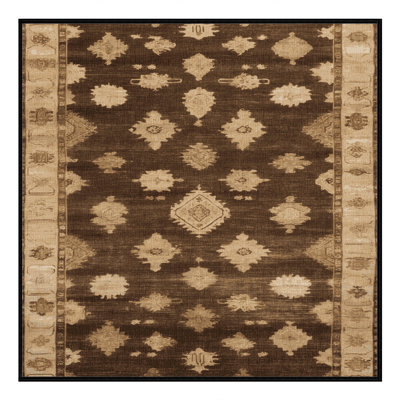 Tapis brun lavable à la machine