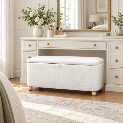 Banc de rangement rectangulaire