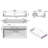 Wall Mount Rectangle Vessel Sink With Faucet Hole