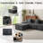 Boneless 3 Seater L-shaped Chenille Boneless Modular Sectional Sofa with Ottoman-186147990