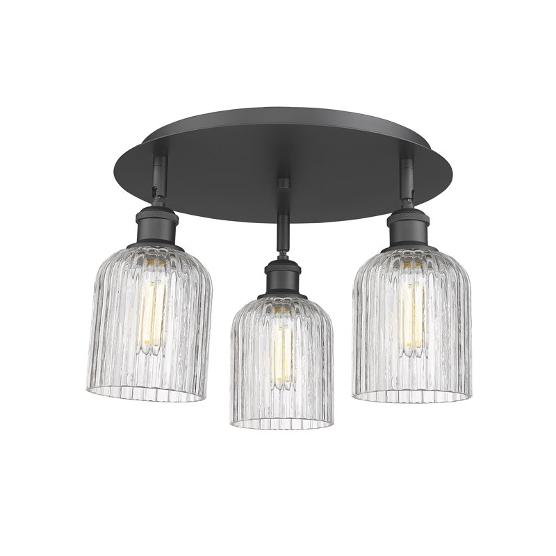 Fiennes Glass Flush Mount, null