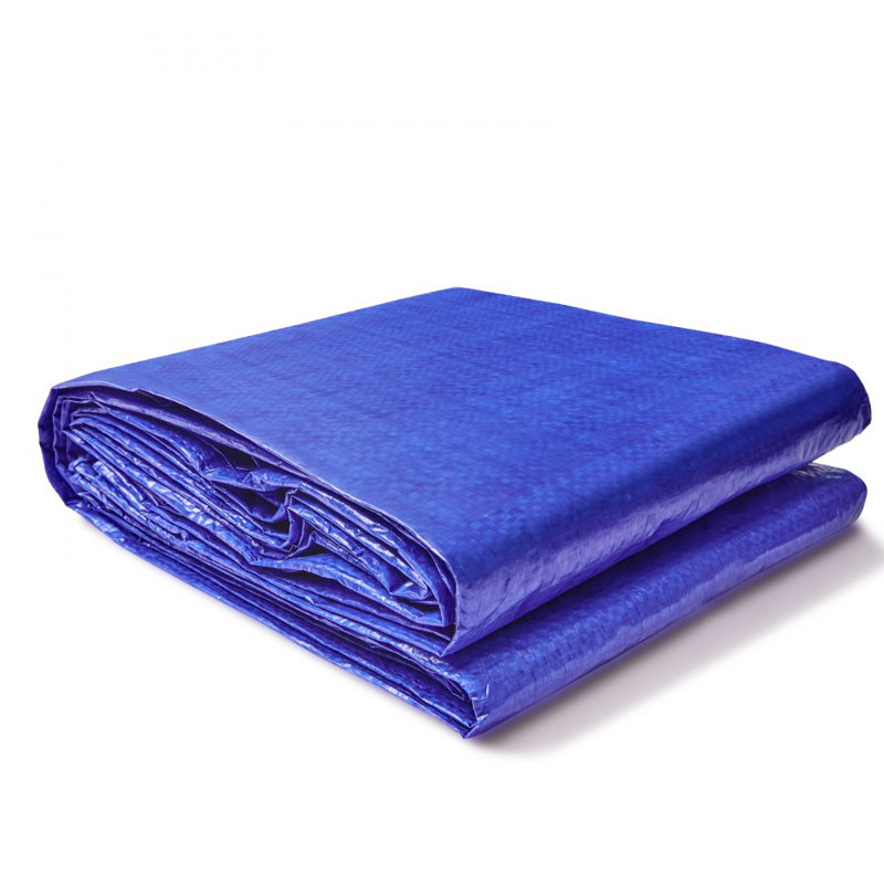Bâche imperméable, bâche en plastique poly 10 mil, UV multi-usage, H 0,3 pi x l 12 pi x P 10 pi, Bleu