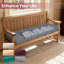 Coussin de banc touffeté et antidérapant de 4 pouces d'épaisseur - Coussin de siège polyvalent pour balancelle, banc de salle à manger, tabouret d'entrée et de chevet, tissu brossé en polyester (gris)-1153236386-1153236384