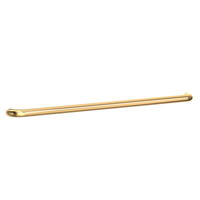 East Linear Grab Bar, 39" W, Uncoated Polished Brass - Living