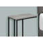 Table d'appoint, en forme de C, bout, côté, collation, salon, chambre à coucher, stratifié gris, métal noir, contemporain, moderne-960272586