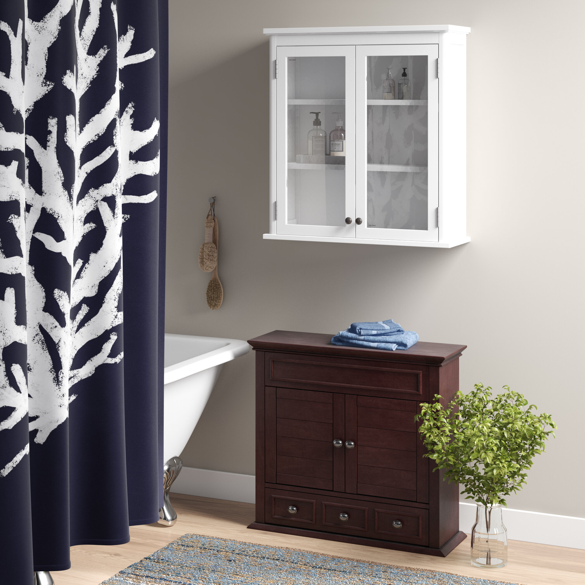 Alcott Hill® Samir Wall Bathroom Cabinet & Reviews