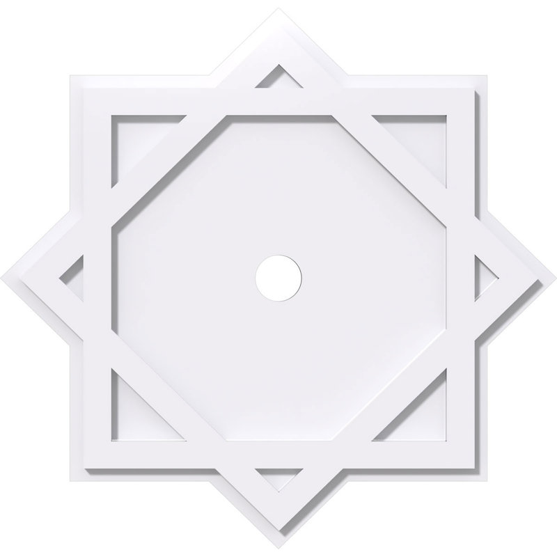 Médaillon de plafond contemporain en PVC Axel, H 1 po x l 22 po x P 22 po