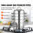 Steamer Pot 11in/28cm, 5 Tier Steamer Pot for Cooking with 8.5QT Stock Pot, 3 Vegetable Steamers & 2 Steaming Trays, Food-Grade 304 Stainless Steel Food Steamer Cookware for Gas Electric Stove